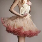 High Quality chiffon TuTu Skirt Fluffy Adult long Pettiskirt plus size