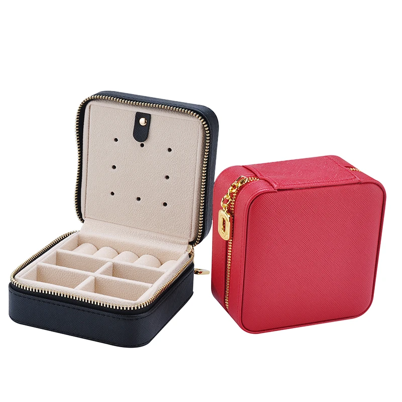 High Quality Pu Leather Travel Small Jewelry Case Storage Box With metal Zipper, Pantone color
High Quality Pu Leather Travel Small Jewelry Case Storage Box With metal Zipper, Pantone color