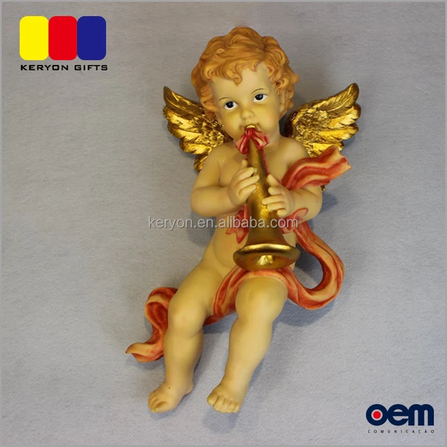 custom resin crafts cute angel figurine polyresin cupid statue
