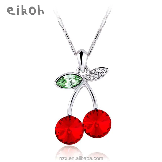 ouxi 2018 cherry zircon meaningful crystal pendant necklace 10