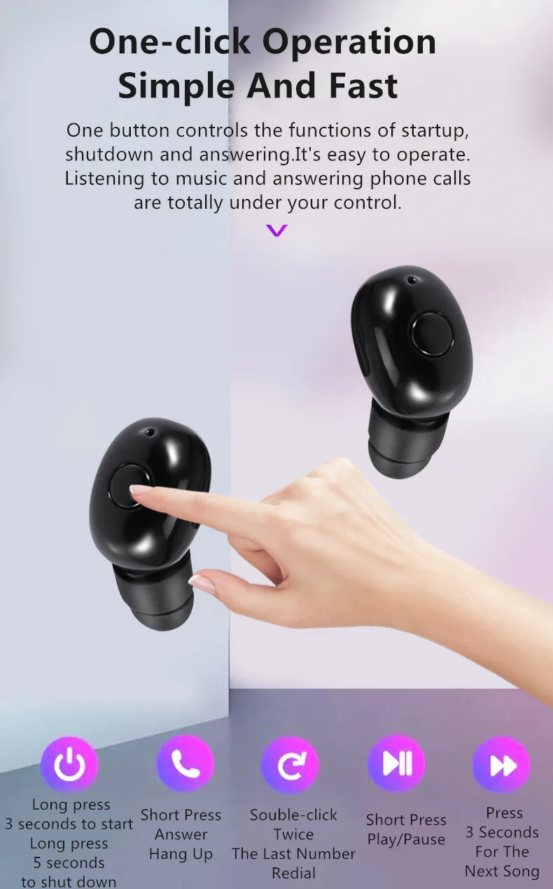 New Invention Mini Intelligence TWS Wireless Auriculares Bluetooth - ANKUX.COM