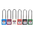 76mm Long Steel Shackle Plastic Safety Padlock With Master key