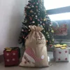Latest burlap Santa sack bag with drawstring fashion Christmas decoration gift Santa sacks