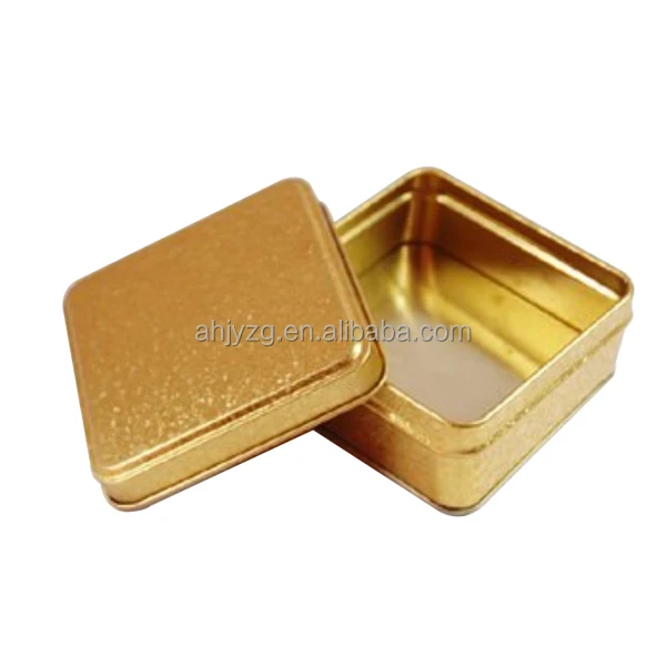 golden color printed metal tin gift box wholesale