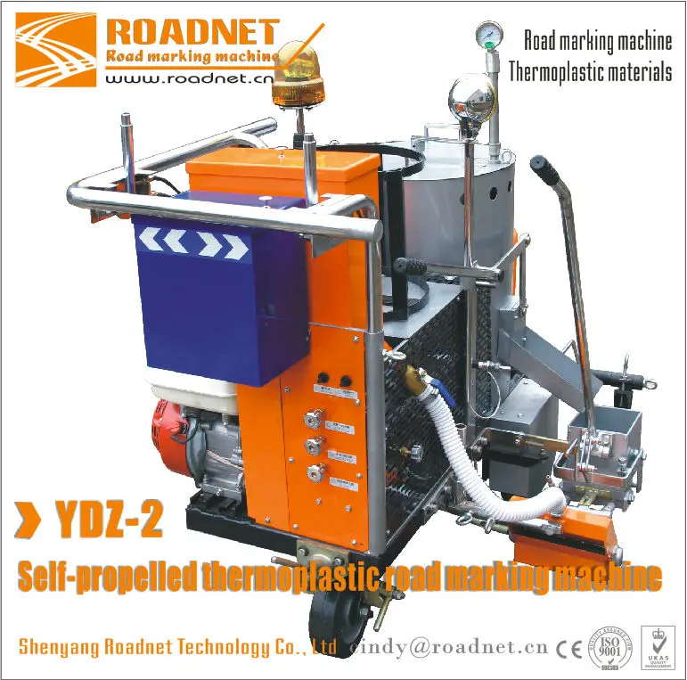 Selfpropelled thermoplastic road line marking machine, View road line