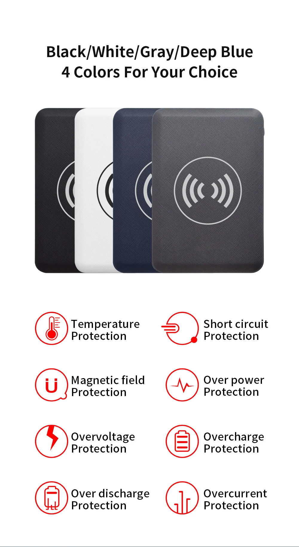Mini power banks 5000mAh wireless powerbank for smartphone - ANKUX.COM