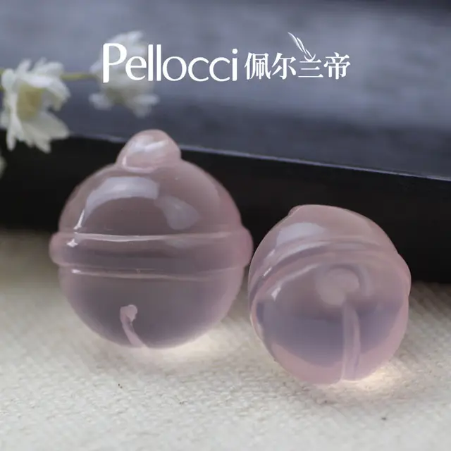 fancy christmas gift natural rose crystal jingle bells