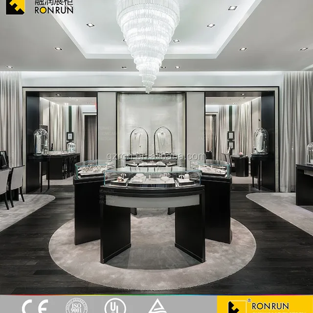 luxury gem jewelry display showcase furniture for jewel shop