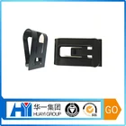 Fashionable black coated spring steel flexible metal quick release belt clips