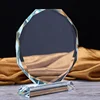 cheap wholesale transparent blank Octagon crystal glass trophy awards