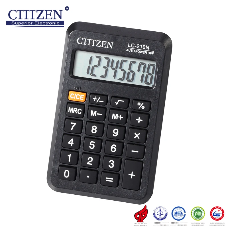 GTTTZEN Most Popular Plastic Key 8 Digit Mini Calculator LC-210N