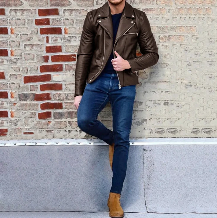 5XL Plus Size Slim Fit Men's Moto Biker Jacket Leather Coat Bomber Jacket Mens Winter Turn Down Collar Zipper Outerwear
5XL Plus Size Slim Fit Men's Moto Biker Jacket Leather Coat Bomber Jacket Mens Winter Turn Down Collar Zipper Outerwear