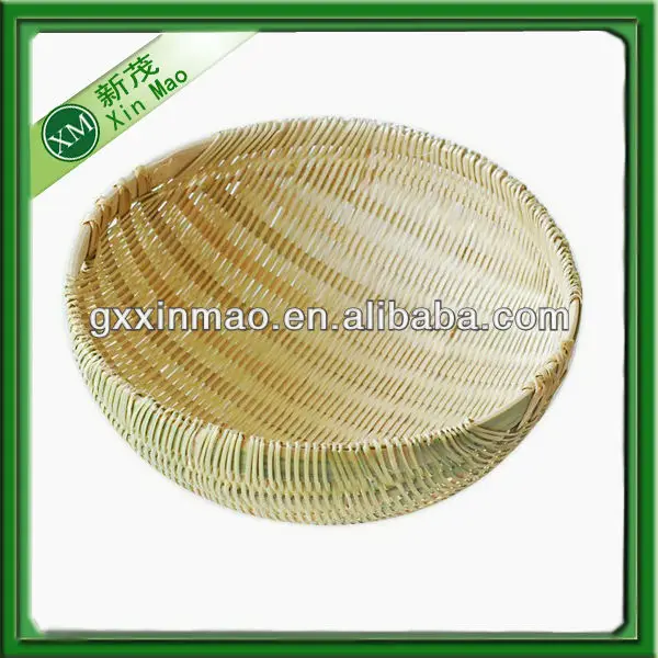 woven empty bamboo fruit basket wholesale