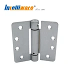 1/4'' Radius Corner Satin Chrome Finished Spring Door Hinge