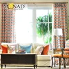 Modern Geometric Printed Linen Window Curtains For Living Room