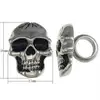 Skull Shank Button 316 Stainless Steel plated blacken more colors for choice 11x16x13mm Hole:Approx 6mm Sold By PC