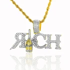 2019 new arrivals 14k gold mexico states charm hiphop rich shape pendant