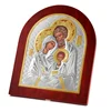 Orthodox Catholic Christian Silver Wood Jesus Saint
