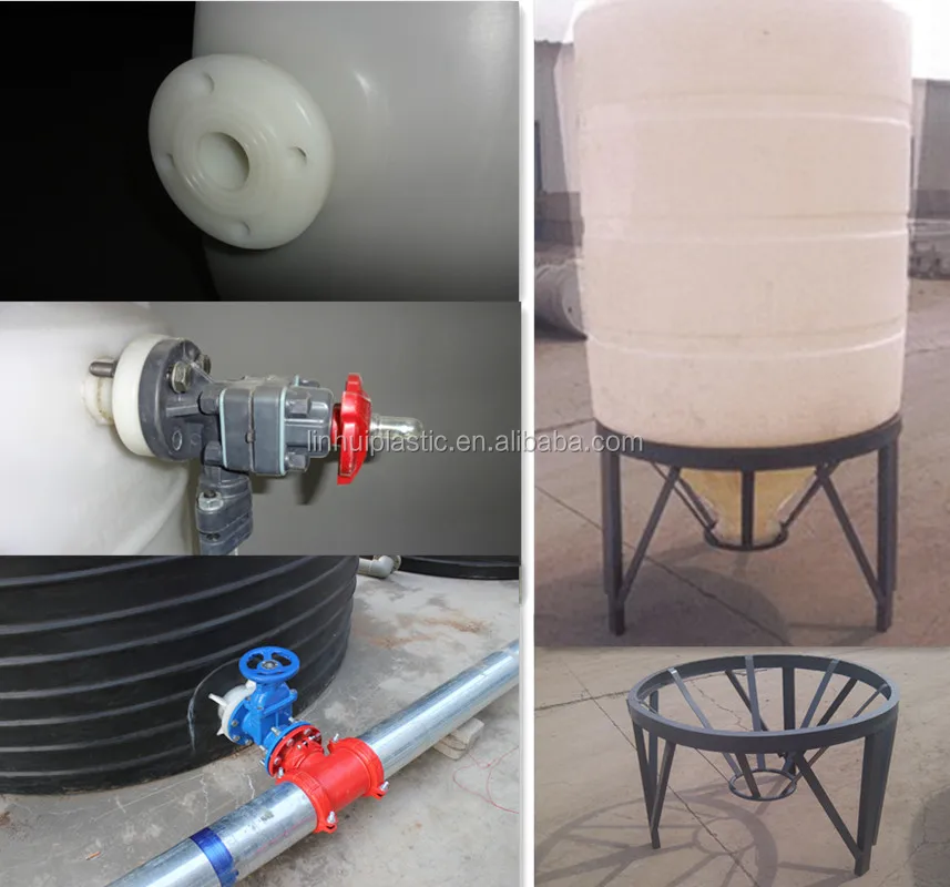 3000 litres cone plastic water storage tanks with