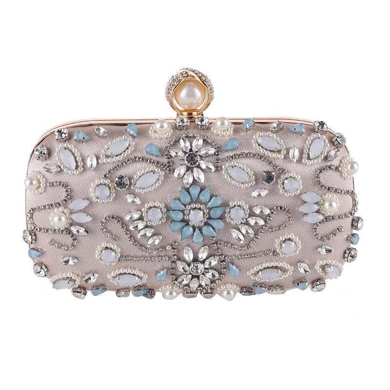 Vintage Jeweled Luxury Wedding Evening beaded Party knuckle Hand small clutch purse, Pink/black
Vintage Jeweled Luxury Wedding Evening beaded Party knuckle Hand small clutch purse, Pink/black