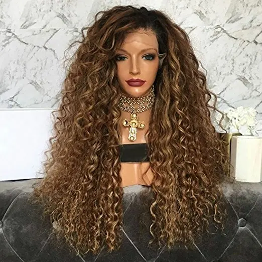 Free Part Deep Curly Mixed Color Human Hair Lace Front Wig with Ombre Human Hair Wig
Free Part Deep Curly Mixed Color Human Hair Lace Front Wig with Ombre Human Hair Wig