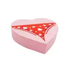 Custom cardboard paper heart shaped undergarment lingerie packaging gift box