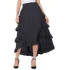BP Retro Vintage Gothic Womens Costume Cotton Black High Low Skirt BP000222-1