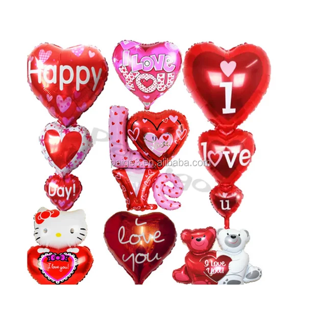 new wedding decoration heart shape balloon with i love u