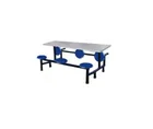 Foldable steel dining table for six people for garment factory