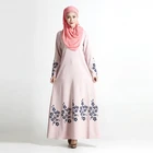 New Design Fashion 3 Color Fancy Dubai Polyester Abaya Kaftan Muslim Women