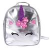 PU silver unicorn backpack soft kids backpack unicorn girl backpack school