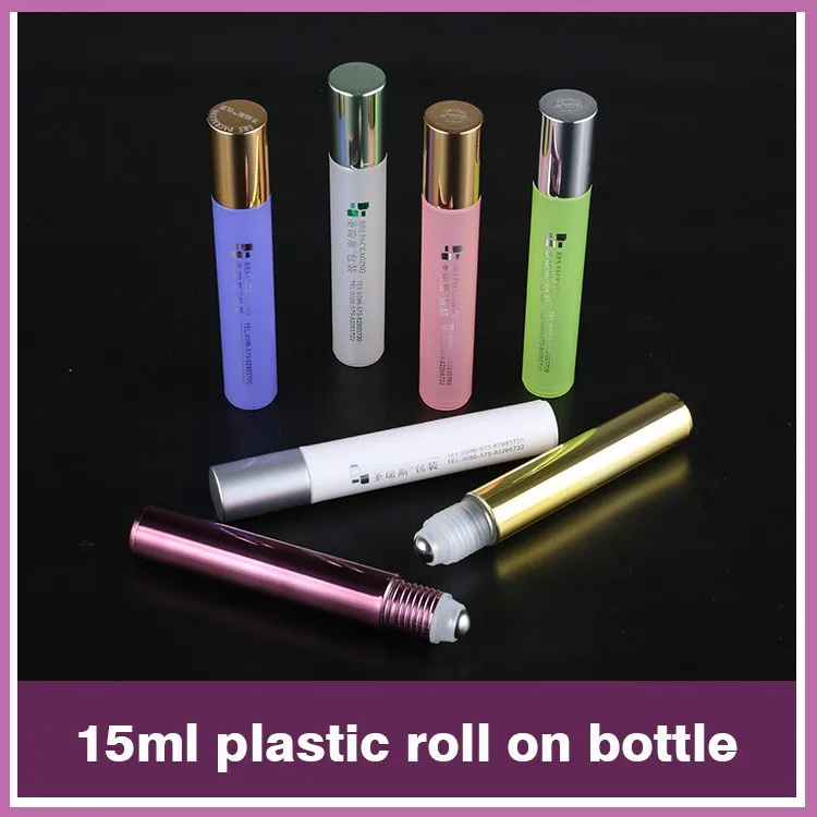 SRS cosmetic clear color roll on 10ml perfume oil glass bottle