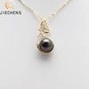 11-12mm AAA wholesale 925 sterling silver tahiti pearl jewelry pendant necklace