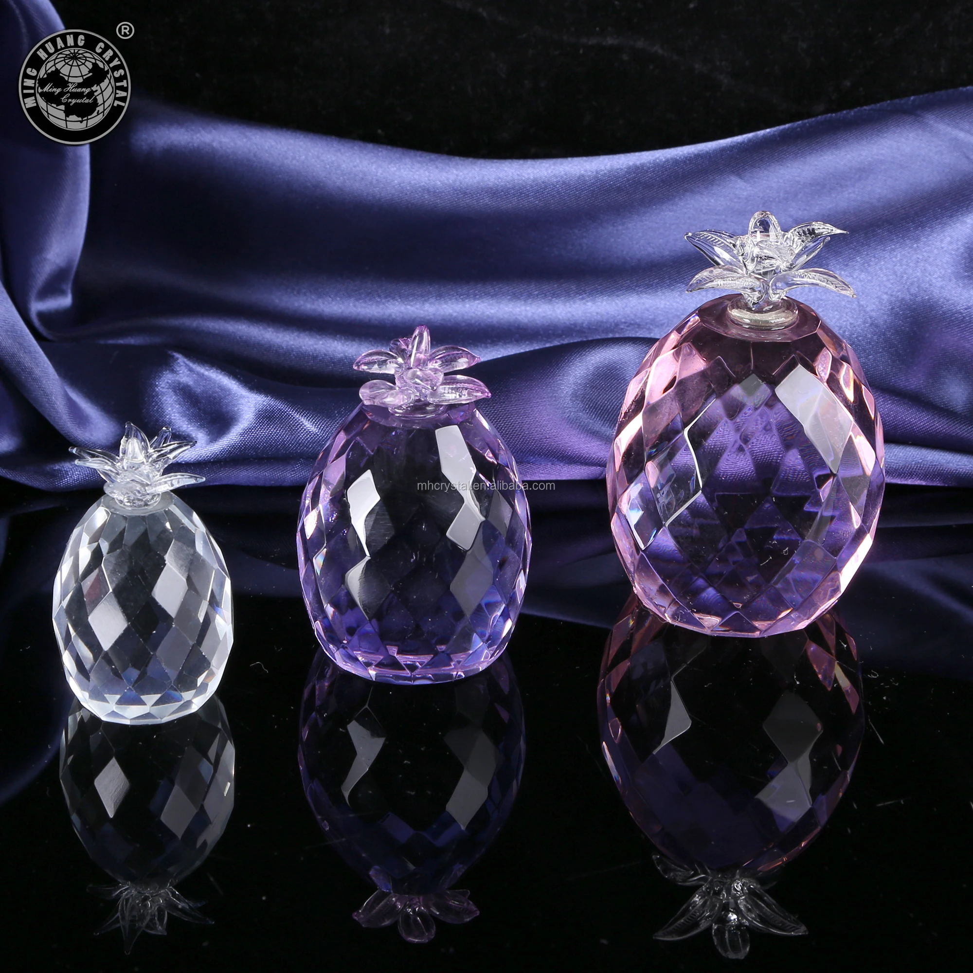 crystal glass pineapple figurine mh-h0102