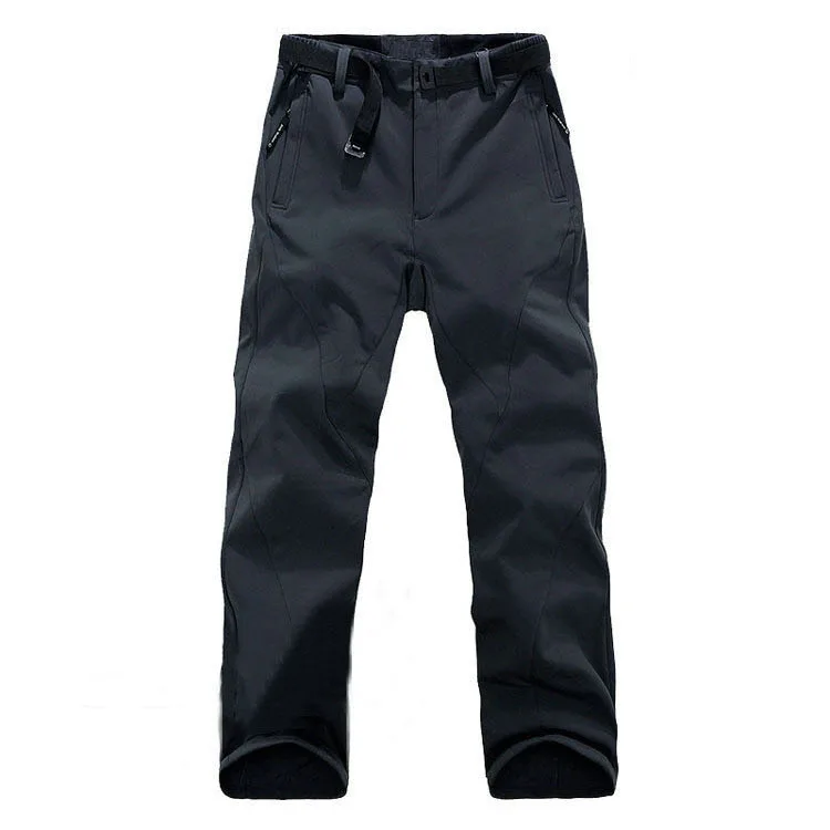 New Mens Soft shell Trousers Waterproof Windproof Hiking Outdoor Softshell Pants fleece cotton pants winter mens casual pants