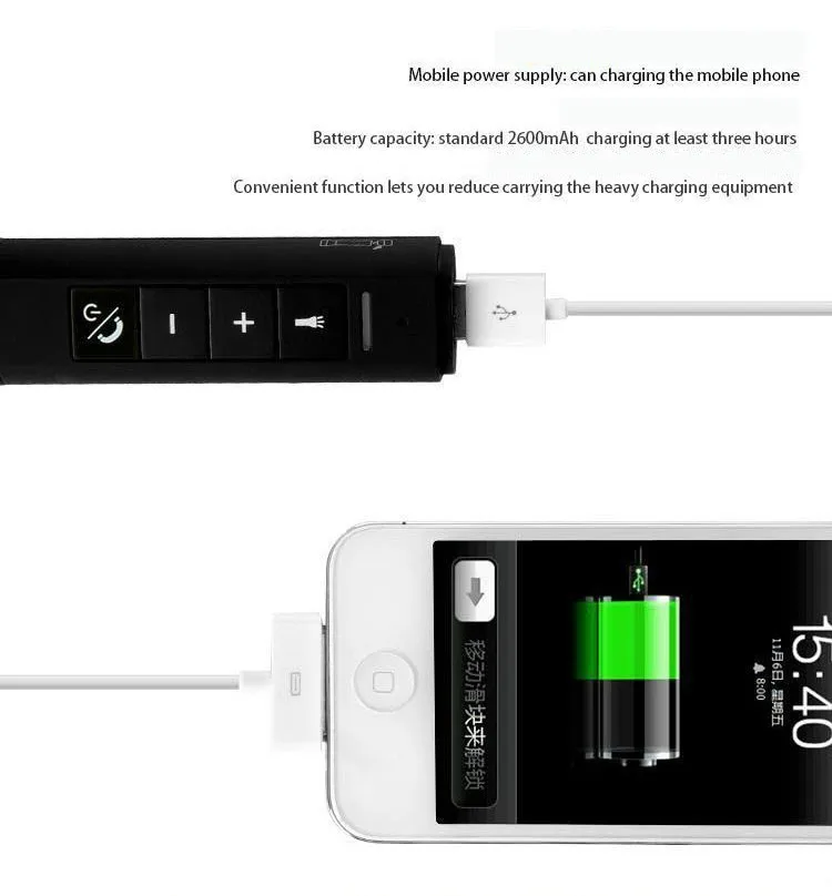 Outdoor sport led torch light bluetooth speaker with Flashlight power bank - ANKUX.COM