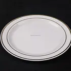 Disposable Plastic Plate Disposable Plastic Plates Gold Hot Stamp PS Disposable Plastic Plate