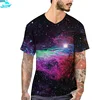 HFS1017T Milky Way Printing Fashion Men's T Shirts