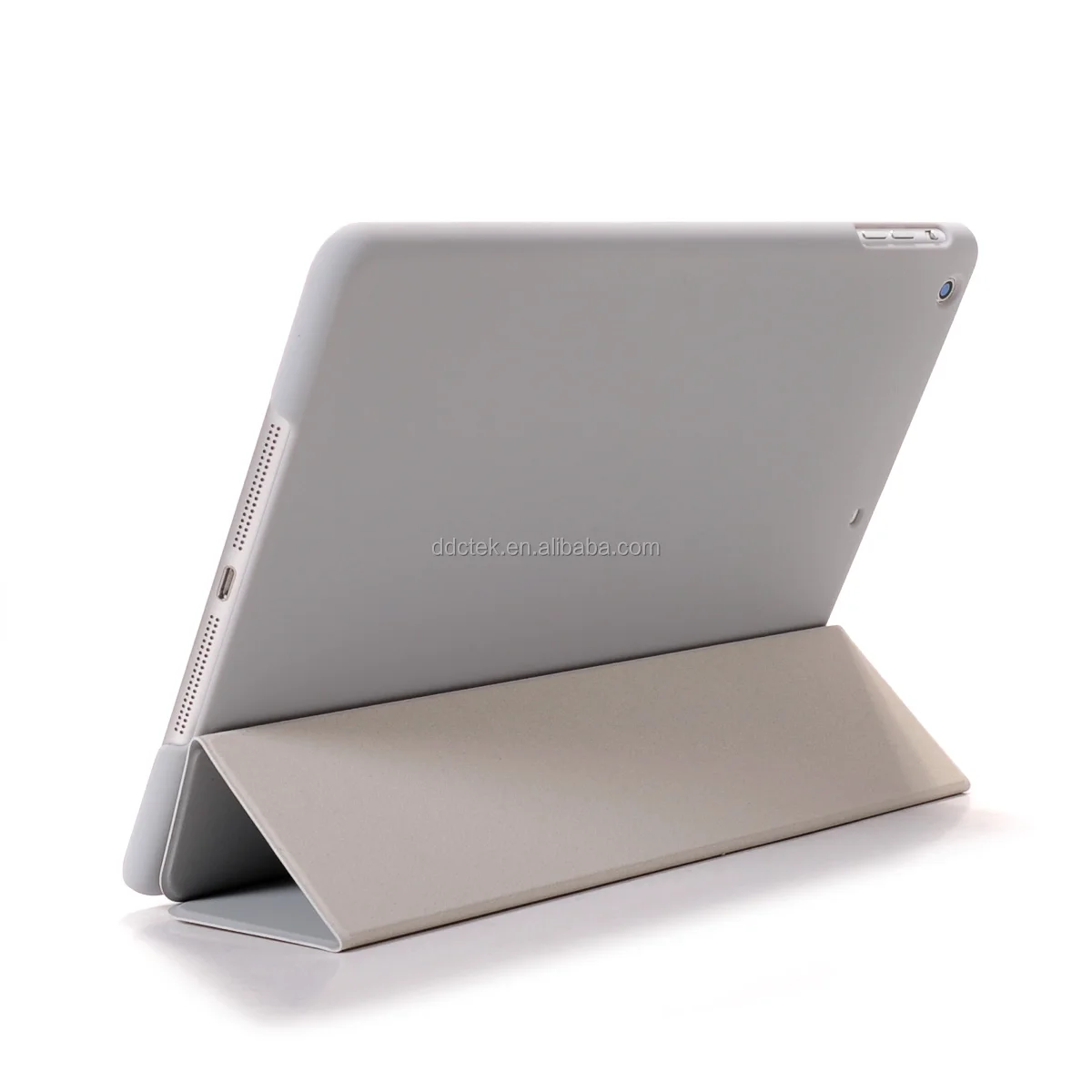 Grey PU leather stand vision case cover for ipad mini