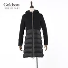 New model japan style black puffer long coat women down coat for winter