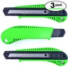 5" Box Cutter Retractable Blade Snap Off Razor Utility Knife with Safety Lock