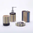 Hot Design Ceramic Bathroom Accessory fitting names Decal 4 pcs Ceramic Bath Set