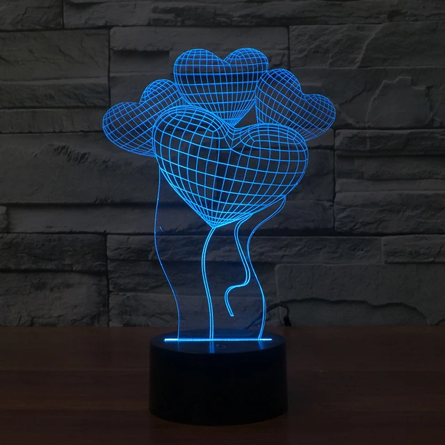 wholesale crafts led lamp of 3d projector for lover present led