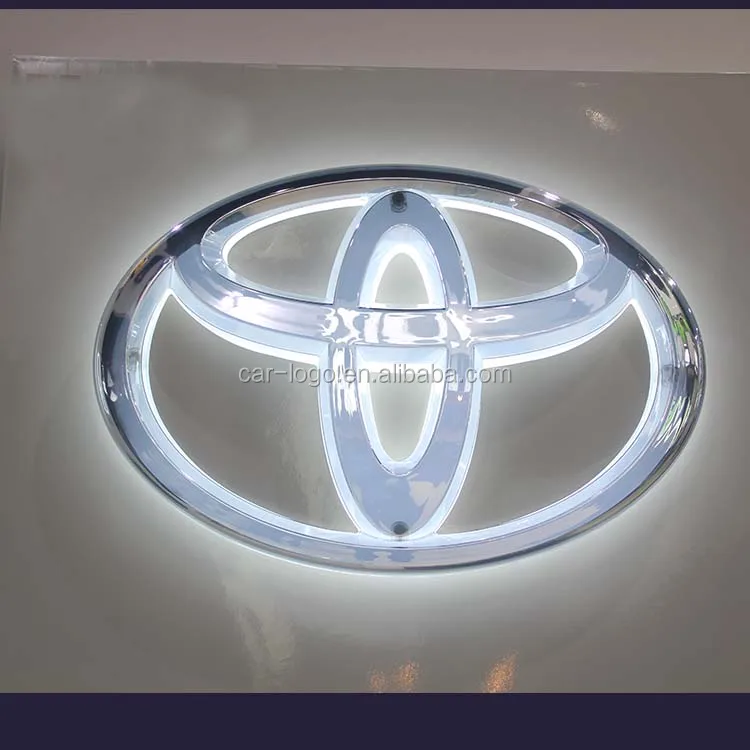 Famosa marca colgante personalizada acrílico LED iluminado auto logo y los nombres