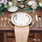 Wedding event party Wholesale dinnerware High-end western food Gold glass charger plate