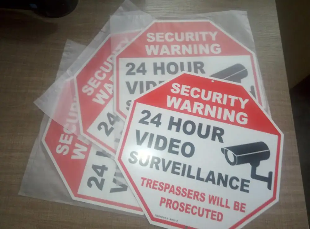 Reflective Aluminum Plate Traffic Sign Board,24 Hour Video Surveillance Camera Sign