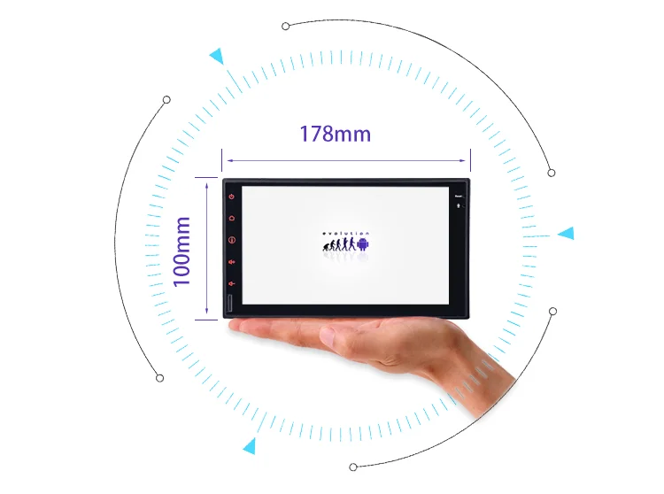 Universal 7 inch 2 DIN Touch screen Android car GPS navigation