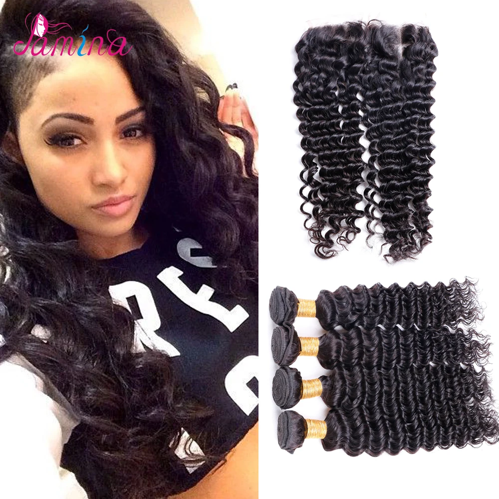 Thick And Full Virgin Human Hair Bundles With Closure Virgin Brazilian Deep Wave Bundles And Hair Closure
Thick And Full Virgin Human Hair Bundles With Closure Virgin Brazilian Deep Wave Bundles And Hair Closure