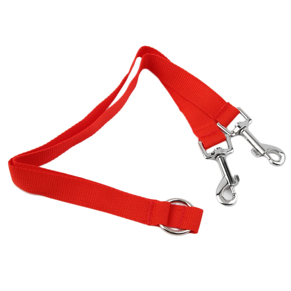 2.5*50 CM Double head Multiple Dual Coupler 2 Way Nylon Dog Pig Pet Walking Leash Lead Collar durable Nylon Dog Lead 2 Colors