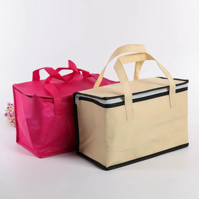 embossing foldable non woven aluminum foil lining cooler bag